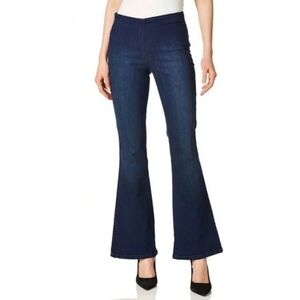NWT Nine West Pull On Flare Jeans Size 12 Boho Hippie Comfy Stretch New